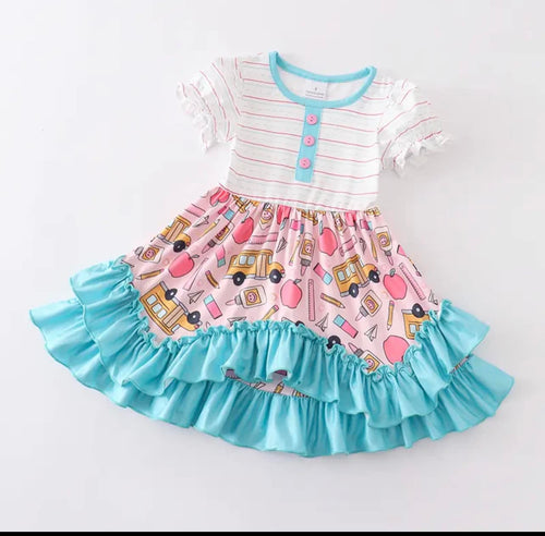 sale! In Stock! Back To School Bubble Sleeve Dress