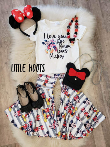 sale! IN STOCK! I love You Mouse Flare set